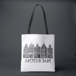 Amsterdam Houses Dutch Village Colourful Tote Bag<br><div class="desc">Tote your things with this sweet whimsical Amsterdam houses pattern art tote.You can customise it and add text too. Check my shop for lots more colours and patterns! And more matching items too like mugs, stickers, magnets, hats and tees. Let me know if you'd like something custom made. If you...</div>