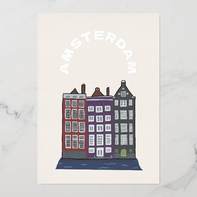 Amsterdam Iconic Architecture Art Illustration (Front)