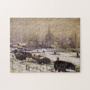 Amsterdam in the Snow Monet Fine Art Jigsaw Puzzle