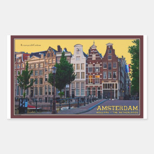 Amsterdam-Keizersgracht Centrum Rectangular Sticker