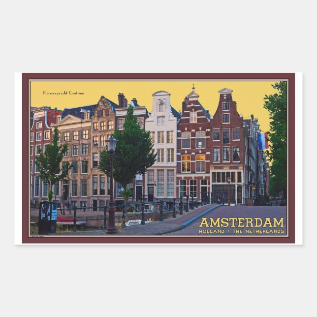 Amsterdam-Keizersgracht Centrum Rectangular Sticker (Front)