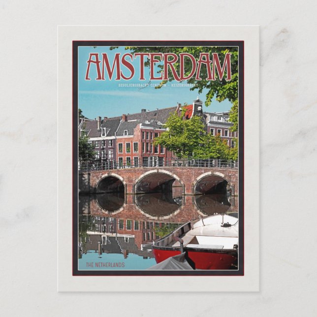 Amsterdam - Keizersgracht Postcard (Front)