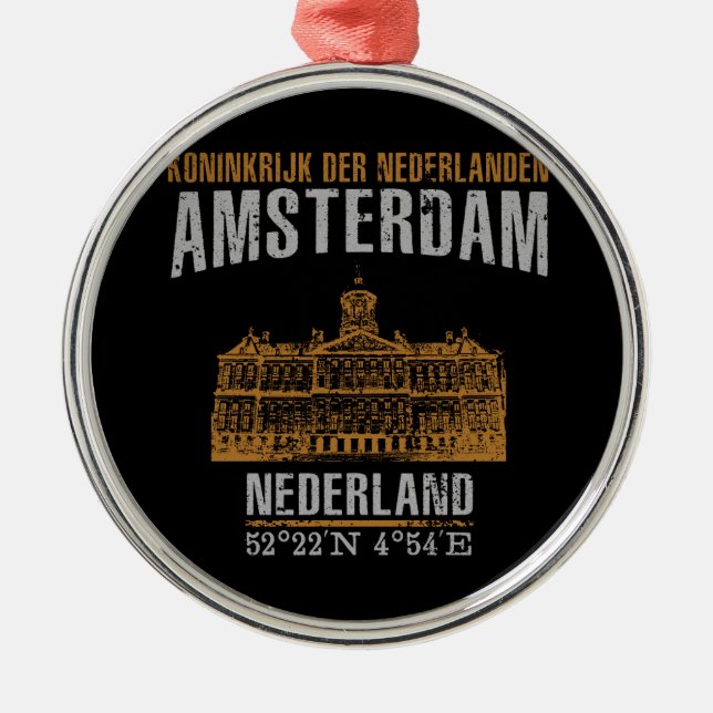 Amsterdam Metal Tree Decoration (Front)