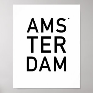 Amsterdam - minimalistic typography poster