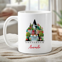 Amsterdam Monogram Letter A Personalised Gift