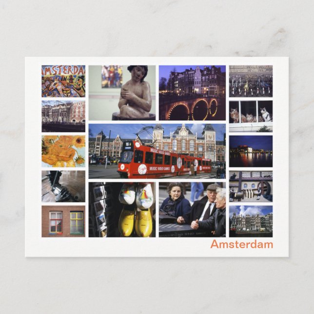 Amsterdam multi-image postcard (Front)