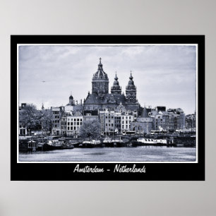 Amsterdam - Netherlands, BW Art (Poster) Poster