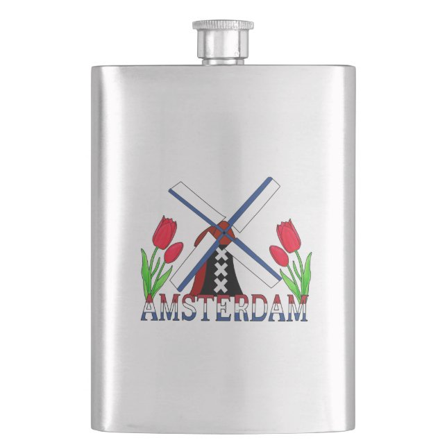 Amsterdam Netherlands Classic Flask (Front)
