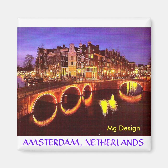 AMSTERDAM, NETHERLANDS - Customised Magnet (Front)