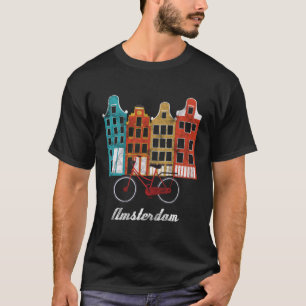 Amsterdam Netherlands Heritage Europe Travel Bike  T-Shirt