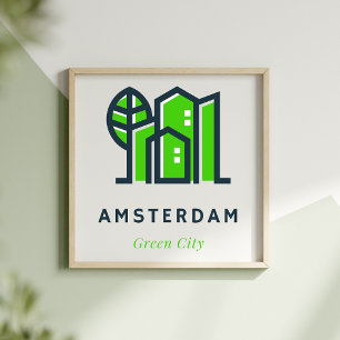 Amsterdam Netherlands Holland Dutch Green City Poster