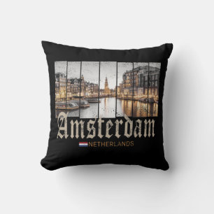 Amsterdam Netherlands Holland vintage souvenir Cushion