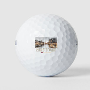 Amsterdam Netherlands Holland vintage souvenir Golf Balls
