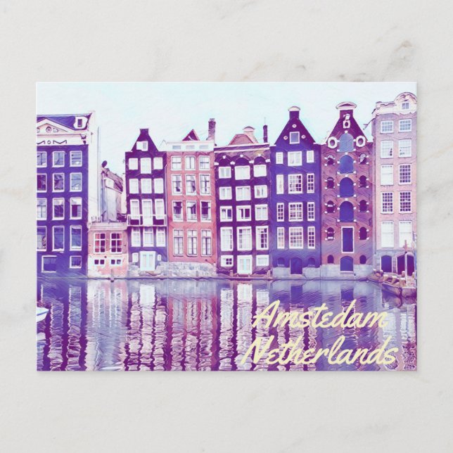Amsterdam Netherlands Postcard (Front)