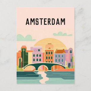 Amsterdam netherlands postcard