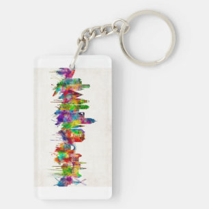 Amsterdam Netherlands Skyline Key Ring