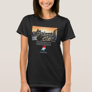 amsterdam netherlands Skyline Vacation Souvenir ci T-Shirt
