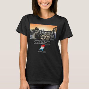 amsterdam netherlands Skyline Vacation Souvenir ci T-Shirt