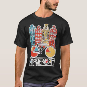 Amsterdam Netherlands Souvenir Bicycle T-Shirt