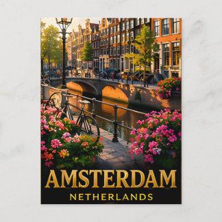 📍 Amsterdam Netherlands Travel Souvenir For Touri Postcard