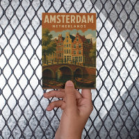 Amsterdam Netherlands Vintage Canal View