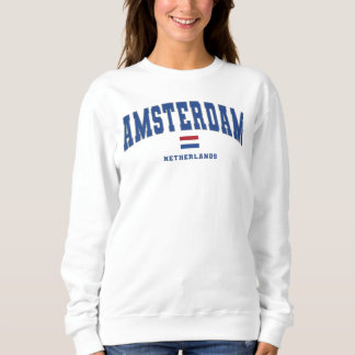 Amsterdam Netherlands Vintage College Style Sweatshirt
