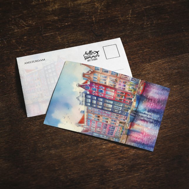 Amsterdam Netherlands Watercolor Invitation (Creator Uploaded)