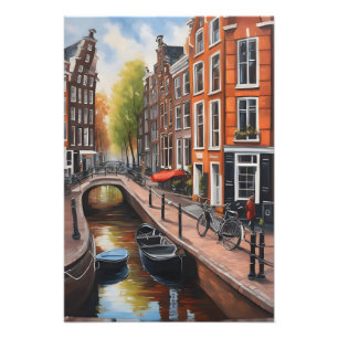 Amsterdam oil painting art photo print