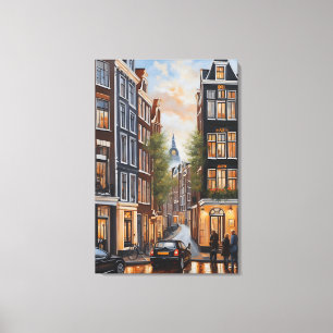 Amsterdam oil painting canvas print