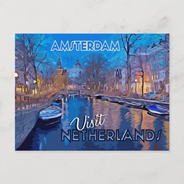 Amsterdam, postcard from collection Visit... (Front)