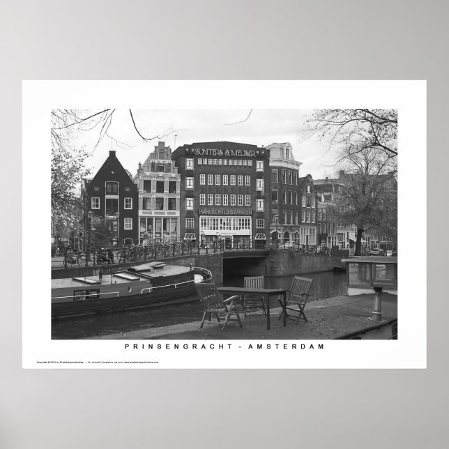 Amsterdam - Prinsengracht canal houses Poster (Front)
