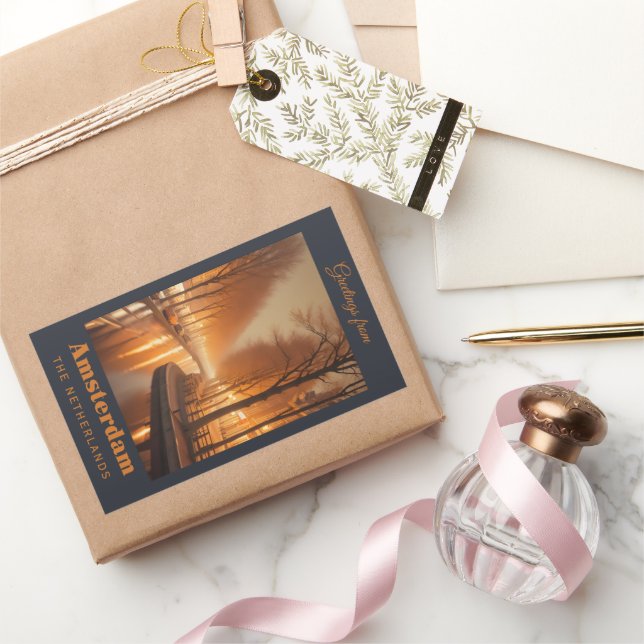 Amsterdam Rectangular Sticker (Gifting)