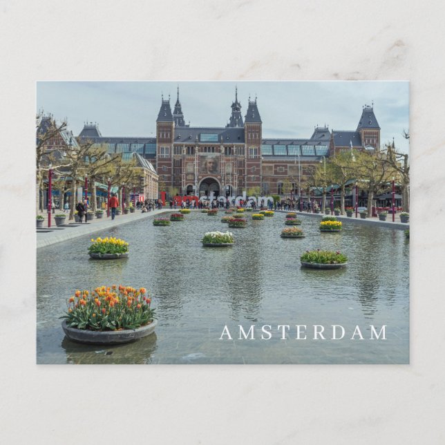 Amsterdam Rijksmuseum view postcard (Front)
