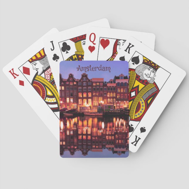 Amsterdam Row Houses on Canal Playing Cards (Back)