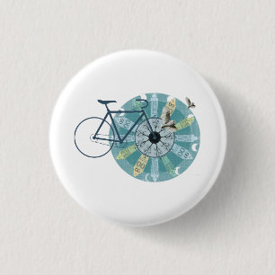 Amsterdam skyline 3 cm round badge