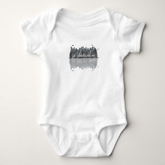 Amsterdam Skyline Baby Bodysuit (Front)