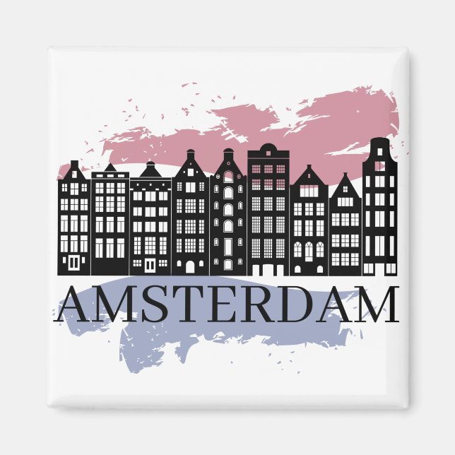 Amsterdam skyline design 3 magnet (Front)