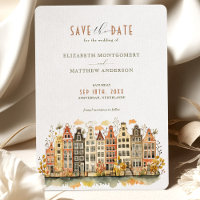 Amsterdam Skyline Nederlande Save-the-Date