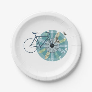 Amsterdam skyline paper plate
