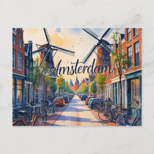 Amsterdam Skyline  Postcard