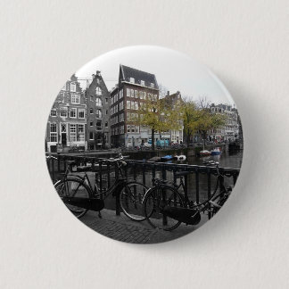 Amsterdam street 6 cm round badge