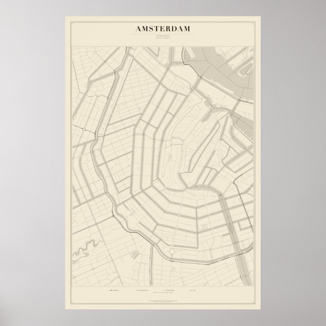 Amsterdam Street Map Poster (Front)