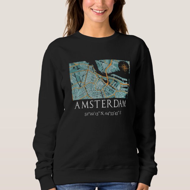 Amsterdam Street Map Sweatshirt (Front)