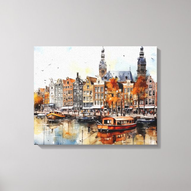 Amsterdam, Stretched Canvas Print (Front)