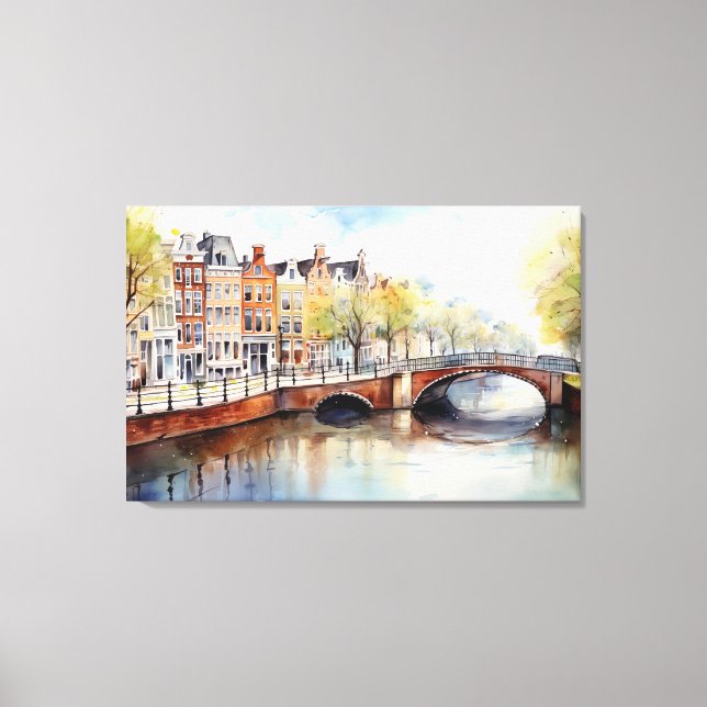 Amsterdam, Stretched Canvas Print (Front)
