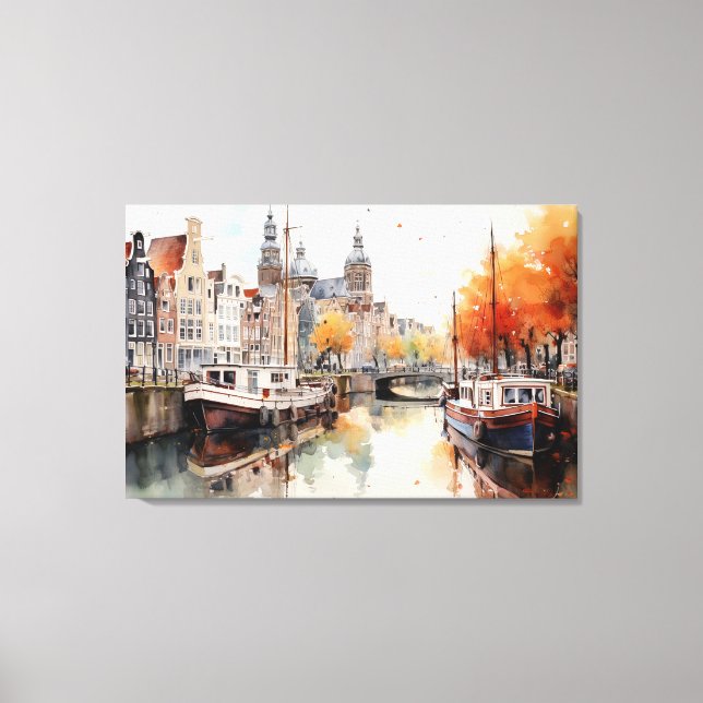 Amsterdam, Stretched Canvas Print (Front)