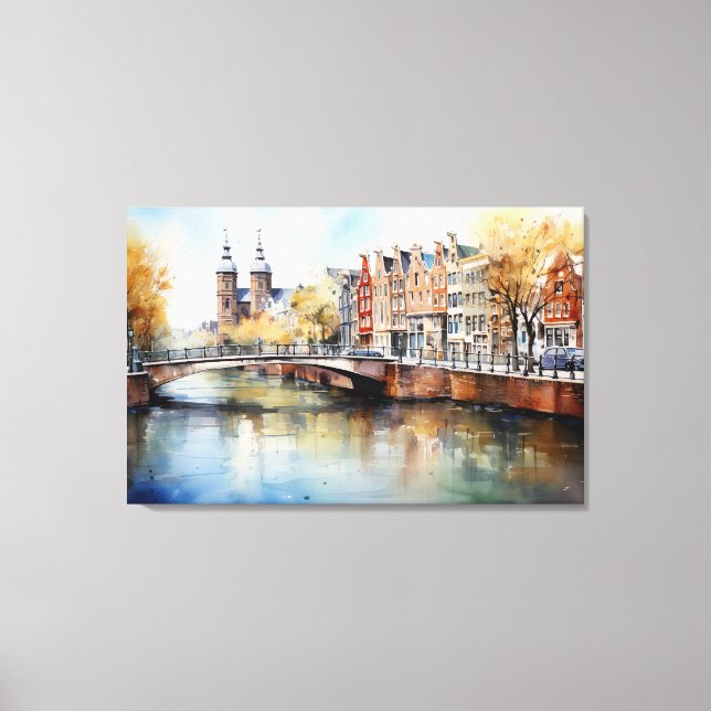 Amsterdam, Stretched Canvas Print (Front)