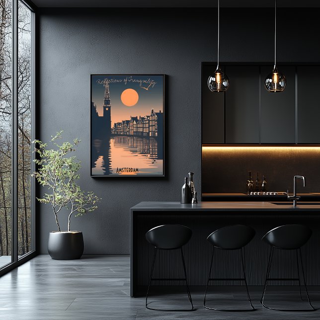 Amsterdam Sunset - Canal Silhouette Reflections Poster (Creator Uploaded)
