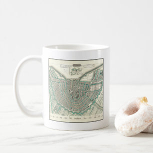 Amsterdam, The Netherlands • Antique City Plan Map Coffee Mug