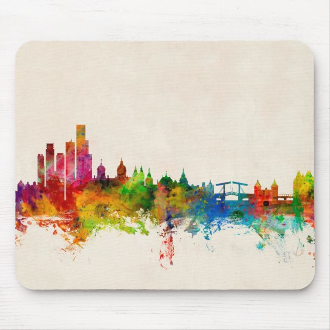 Amsterdam The Netherlands Skyline Mouse Pad (Front)
